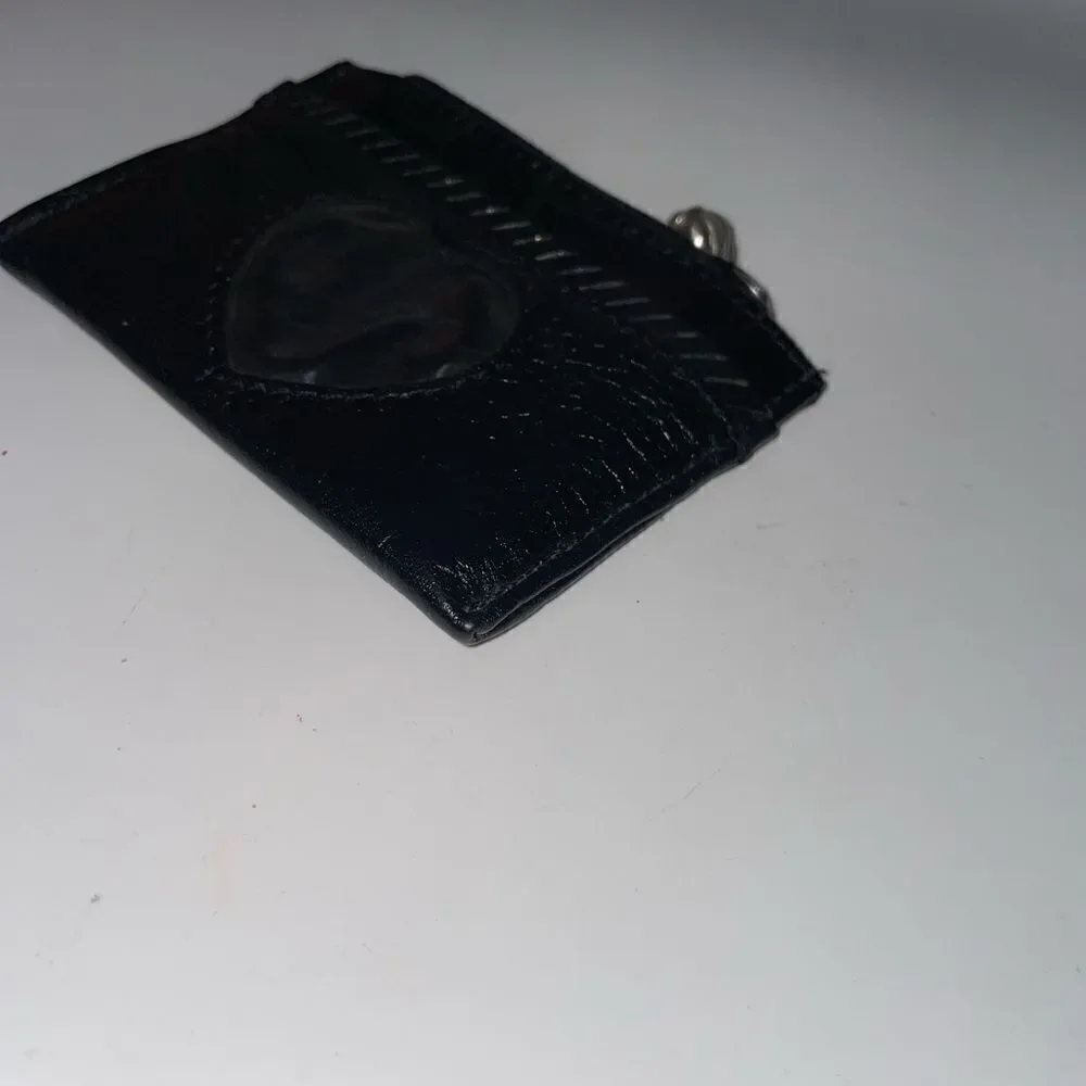 Brighton Black Leather Coin & Card Wallet
